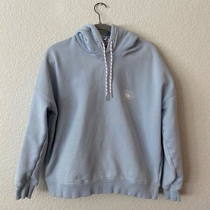 Roxy Light Blue Hoodie with Planet Detail On the Sleeves
